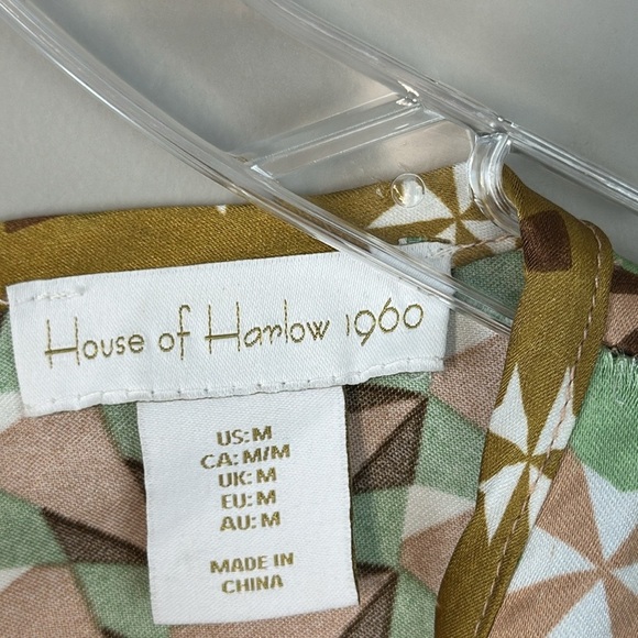 House of Harlow 1960 Geometric Print Midi Dress Size M - Picture 7 of 16